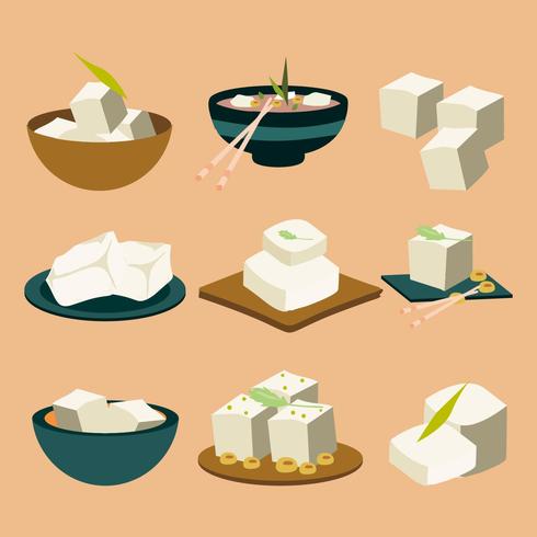 490x490 Tofu Vegan Food Icons Vector