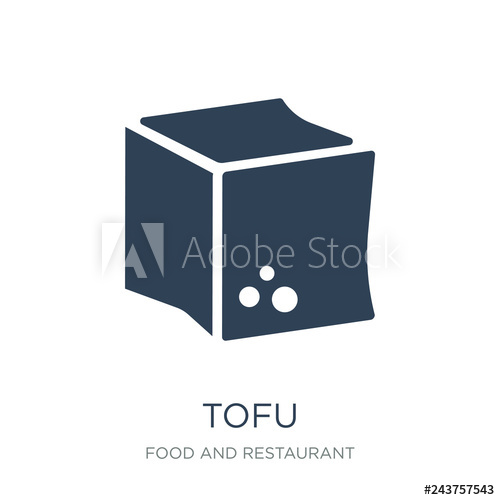 500x500 Tofu Icon Vector On White Background, Tofu Trendy Filled Icons F