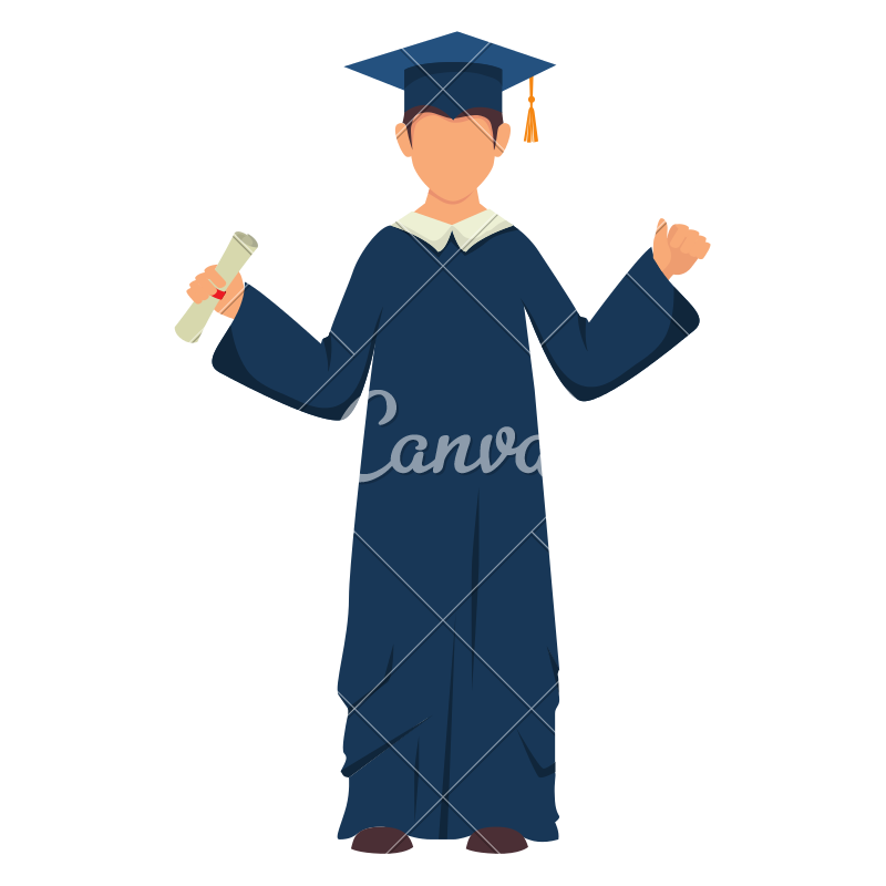 800x800 Student In Graduation Toga Icon