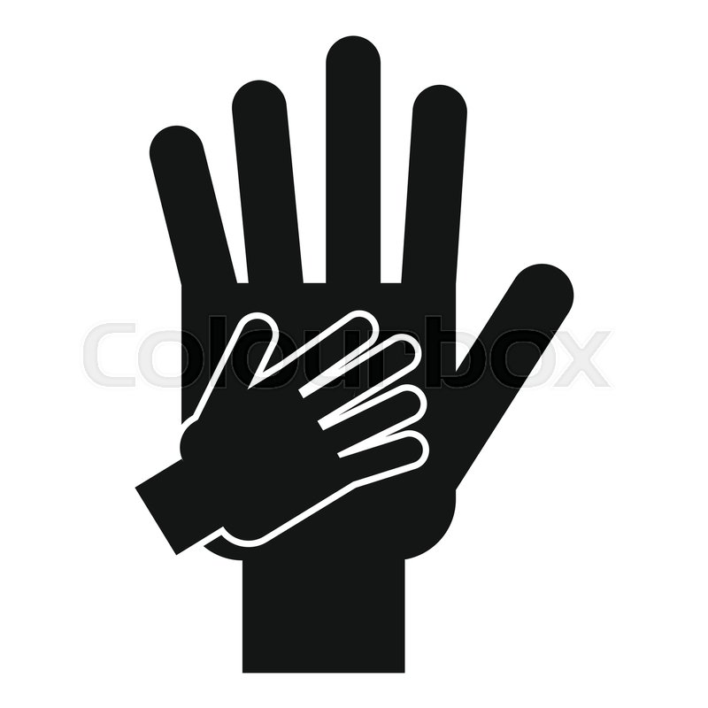 800x800 Parent And Child Hands Together Icon Stock Vector Colourbox
