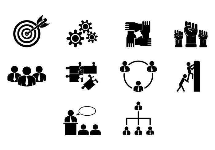 700x490 Set Of Working Together Icons