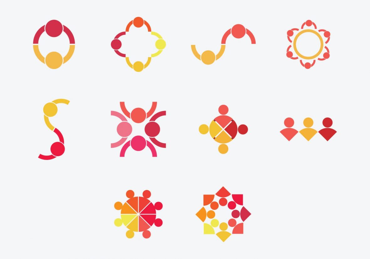 1180x826 Working Together Icon Set