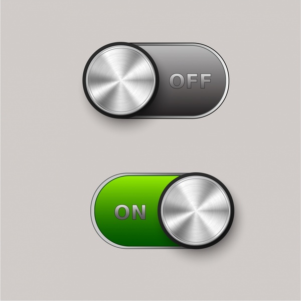 600x599 Toggle Switch Button Free Vector In Adobe Illustrator