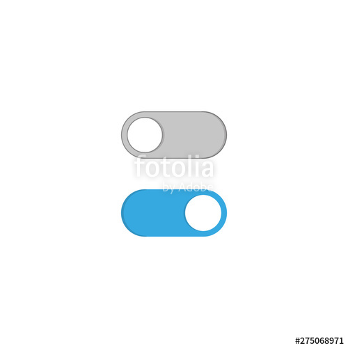 500x500 Toggle Button On White Background Vector Icon Flat Design Stock