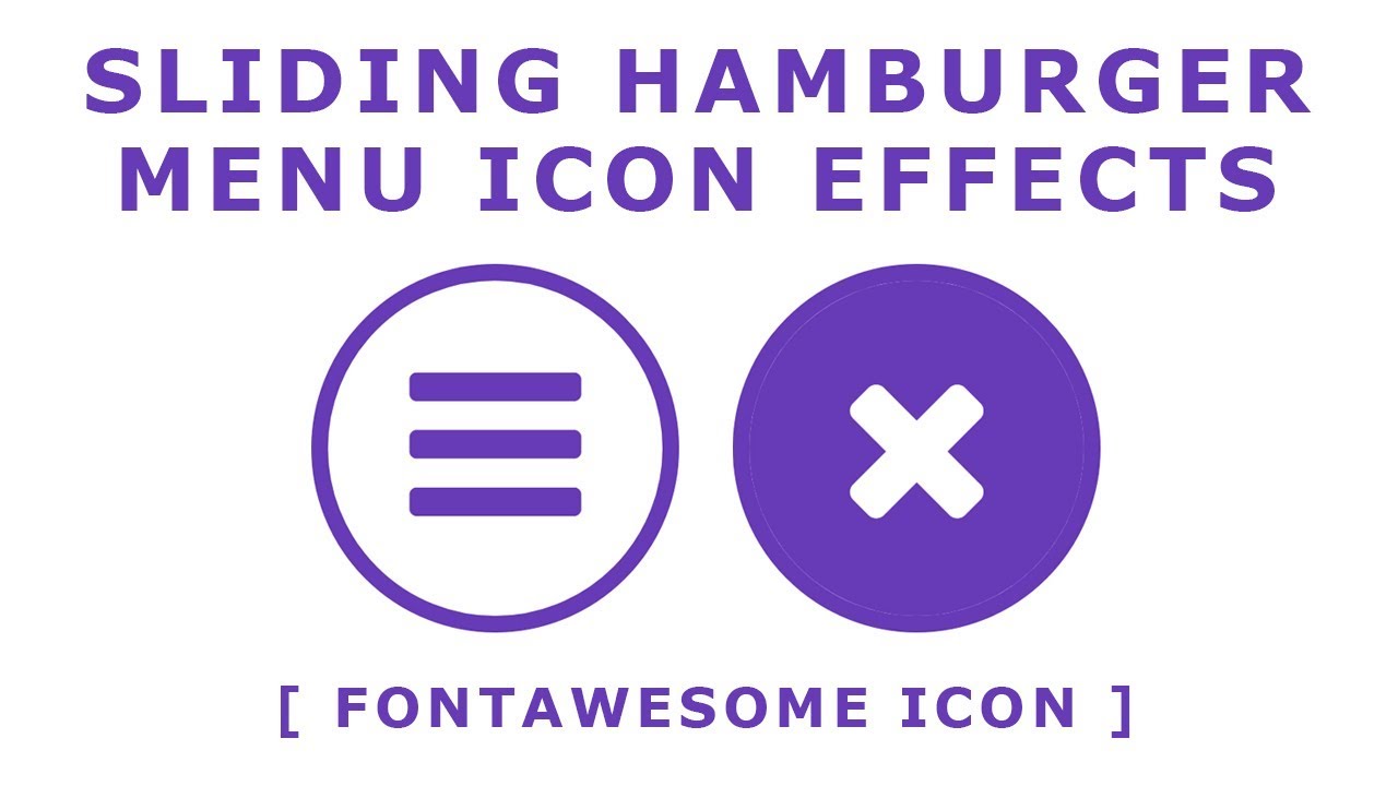 1280x720 Sliding Hamburger Menu Icon Effects
