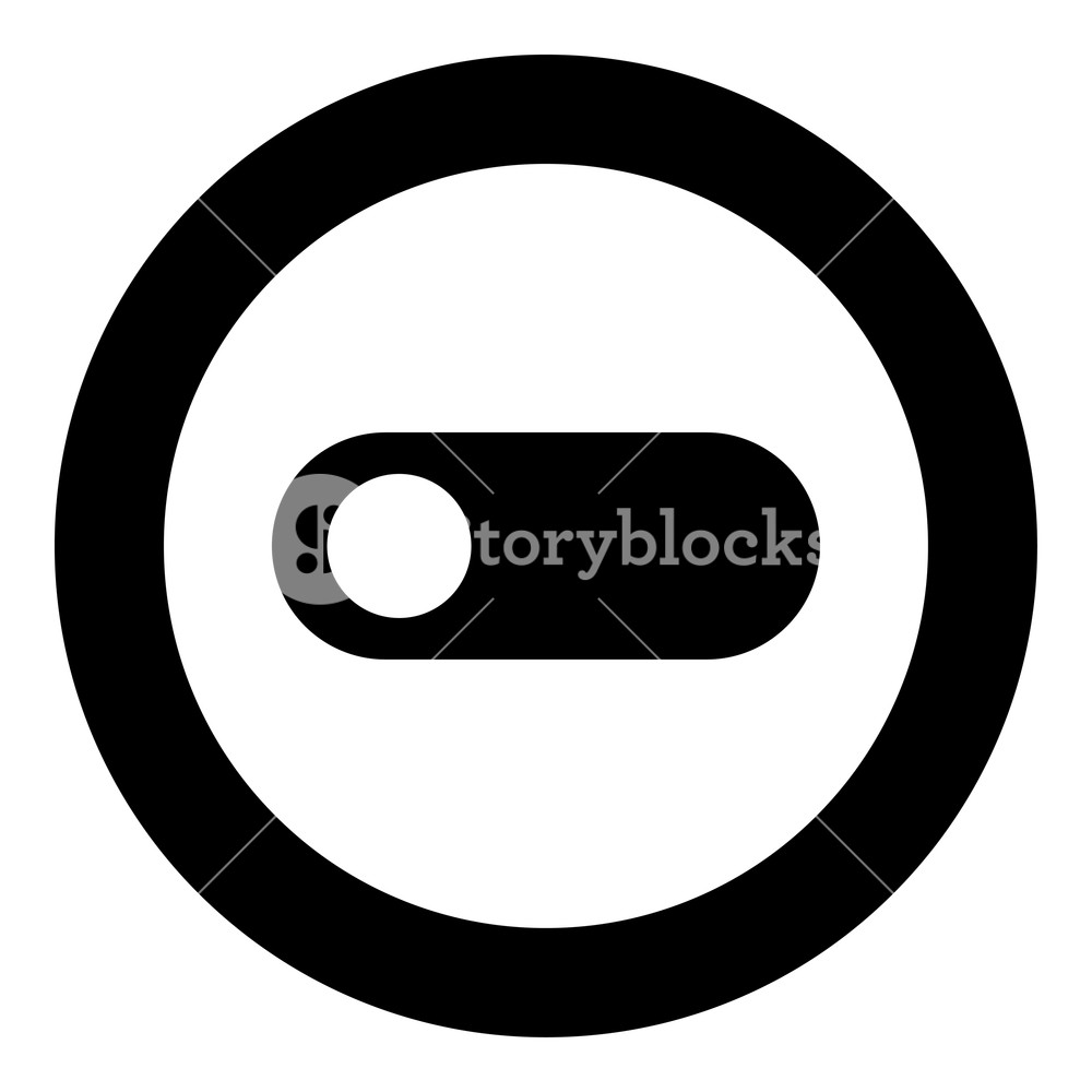 1000x1000 Toggle Switch Black Icon In Circle Vector Illustration Isolated