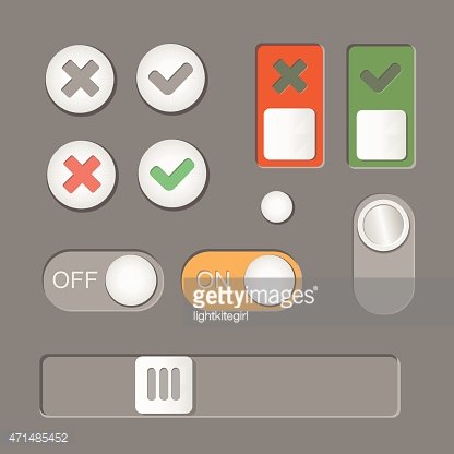 416x416 Vector Toggle Switch Icons On Dark On And Off Premium Clipart