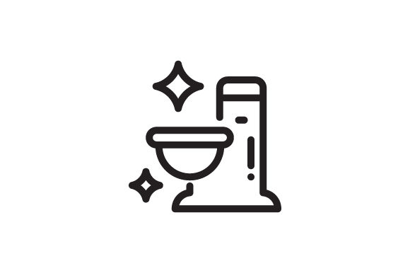 Clean Toilet Icon Graphic 580x386 Clean Toilet Icon Graphic