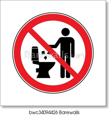 Do Not Litter In Toilet Icon Art Print Barewalls Posters 362x382 Do Not Litter In Toilet Icon Art Print Barewalls Posters