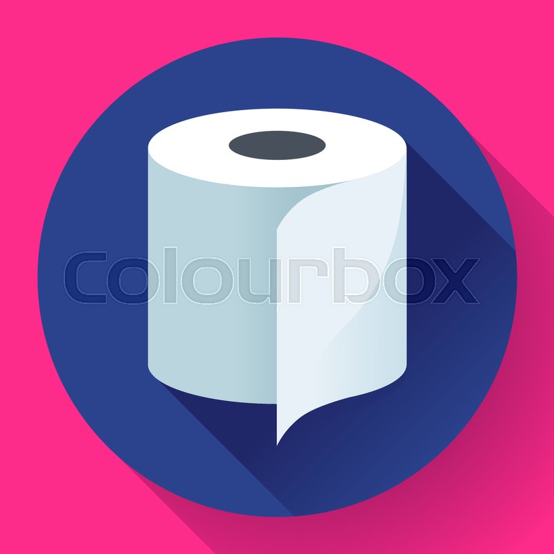 800x800 White Simple Flat Toilet Paper Icon Stock Vector Colourbox