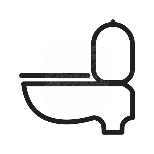 600x600 Toilet Seat Line Icon