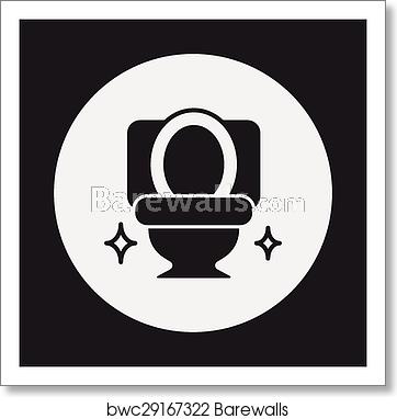 362x382 Toilet Seat Icon, Art Print Barewalls Posters Prints