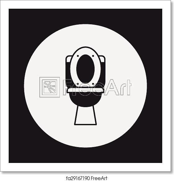 561x581 Free Art Print Of Toilet Seat Icon Freeart