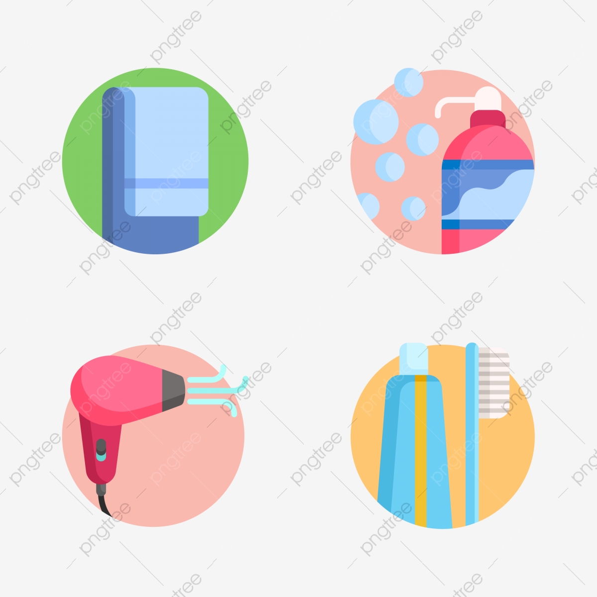 Toiletries Icon Towel Shower Gel Hair Dryer, Toothbrush Toothpaste 1200x1200 Toiletries Icon Towel Shower Gel Hair Dryer, Toothbrush Toothpaste