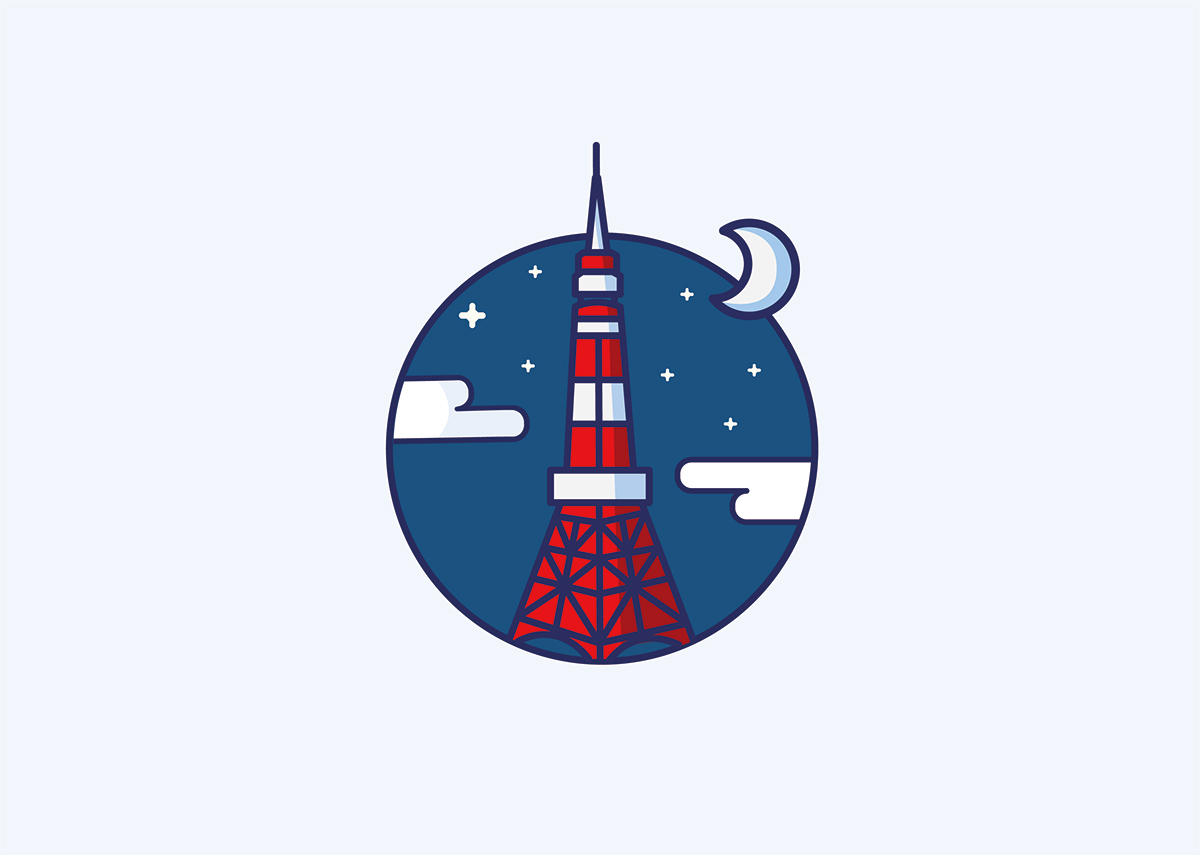 1200x855 Tokyo Tower Icon On Behance