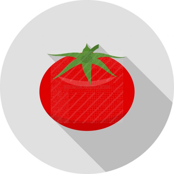 600x600 Tomato Flat Shadowed Icon