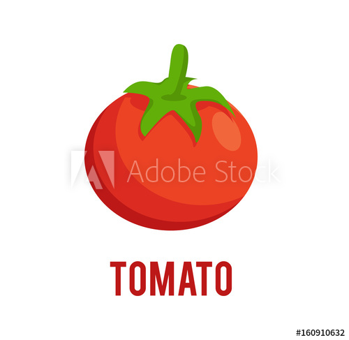 500x487 Tomato Icon In Flat Style Isolated On White Background Tomato