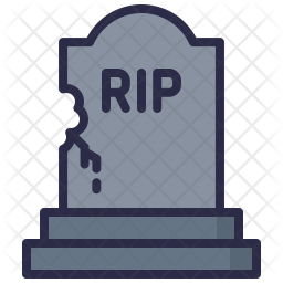 256x256 Tombstone Icon Of Colored Outline Style