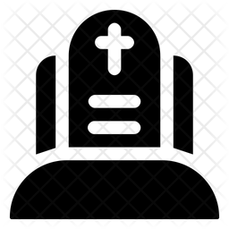 256x256 Tombstone Icon Of Glyph Style