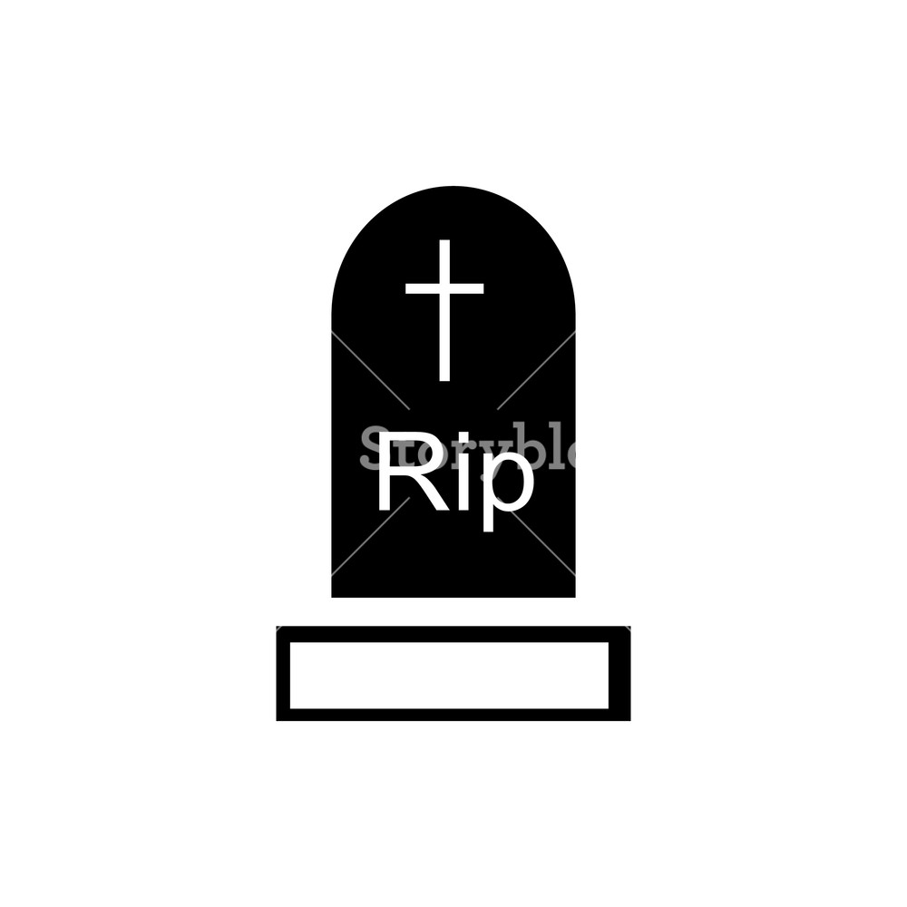 1000x1000 Tombstone Icon Simple Illustration Of Tombstone Vector Icon
