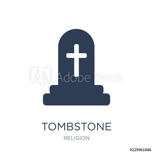 500x500 Tombstone Icon Trendy Flat Vector Tombstone Icon On White