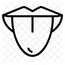 256x256 Tongue Icon Of Line Style