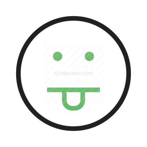 600x600 Tongue Line Green Black Icon