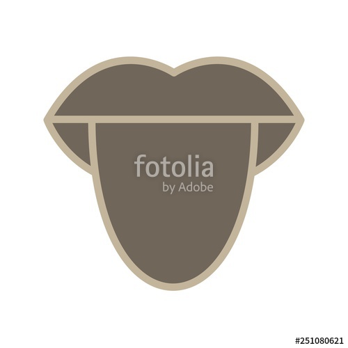 500x500 Vector Tongue Icon Stock Image And Royalty Free Vector