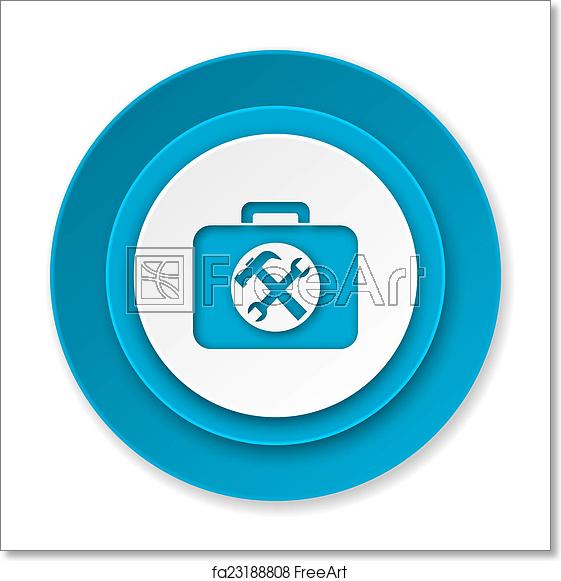 561x581 Free Art Print Of Toolkit Icon, Service Sign Freeart