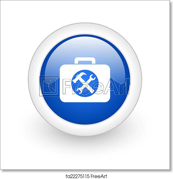 561x581 Free Art Print Of Toolkit Icon Toolkit Blue Glossy Icon On White