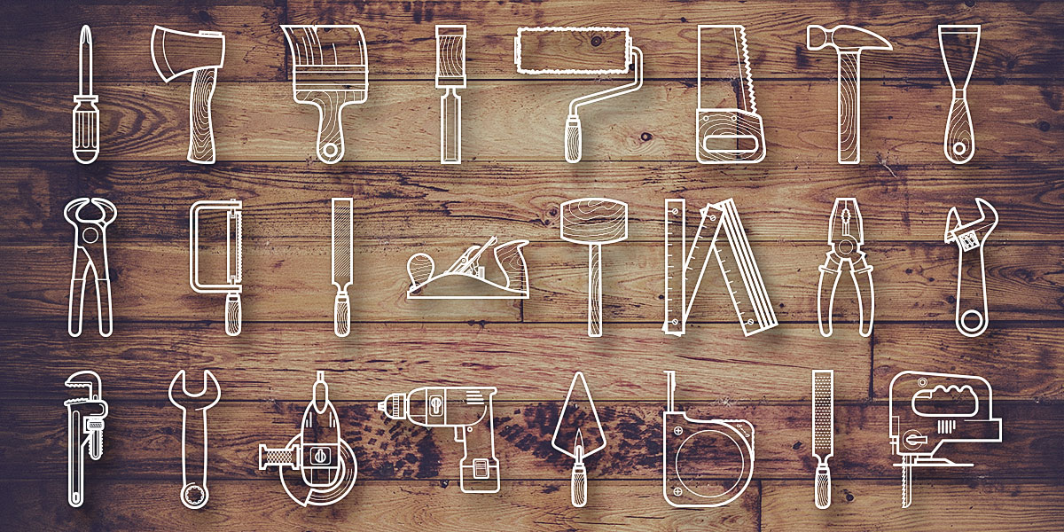 1200x600 Free Tools Icon Set