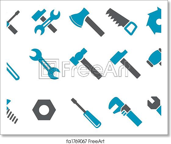560x470 Free Art Print Of Tools Icon Set Vector Icons Pack