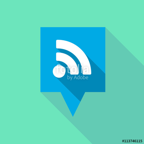 500x500 Long Tooltip Icon With An Rss Sign Stock Image And Royalty Free