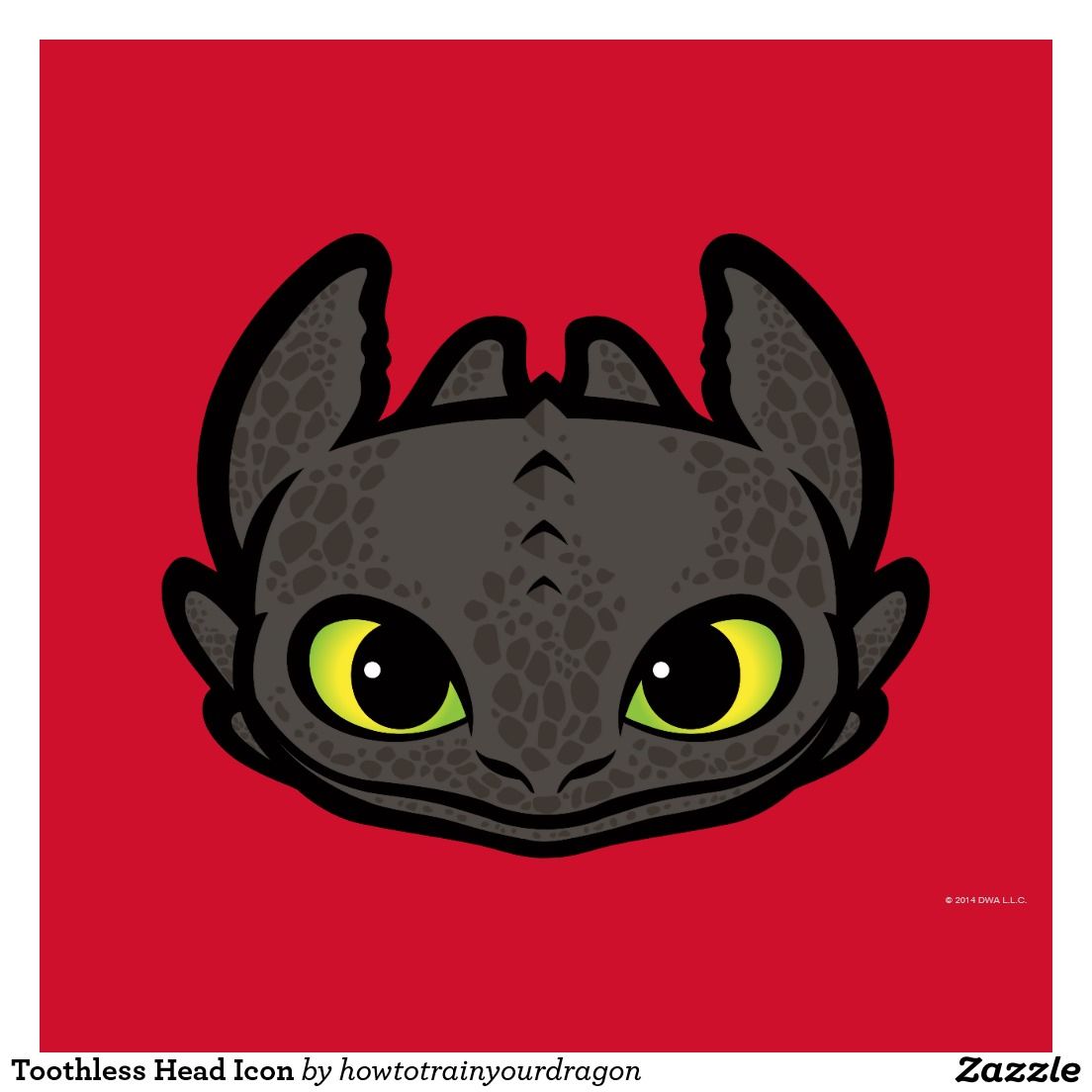 1104x1104 Toothless Head Icon Poster Dragon Party