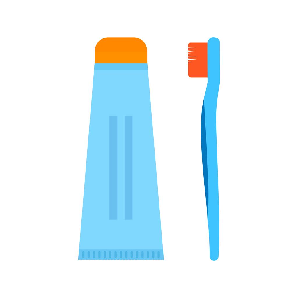 1024x1024 Toothbrush And Toothpaste Flat Multicolor Icon