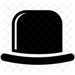 256x256 Top Hat Icon Of Glyph Style