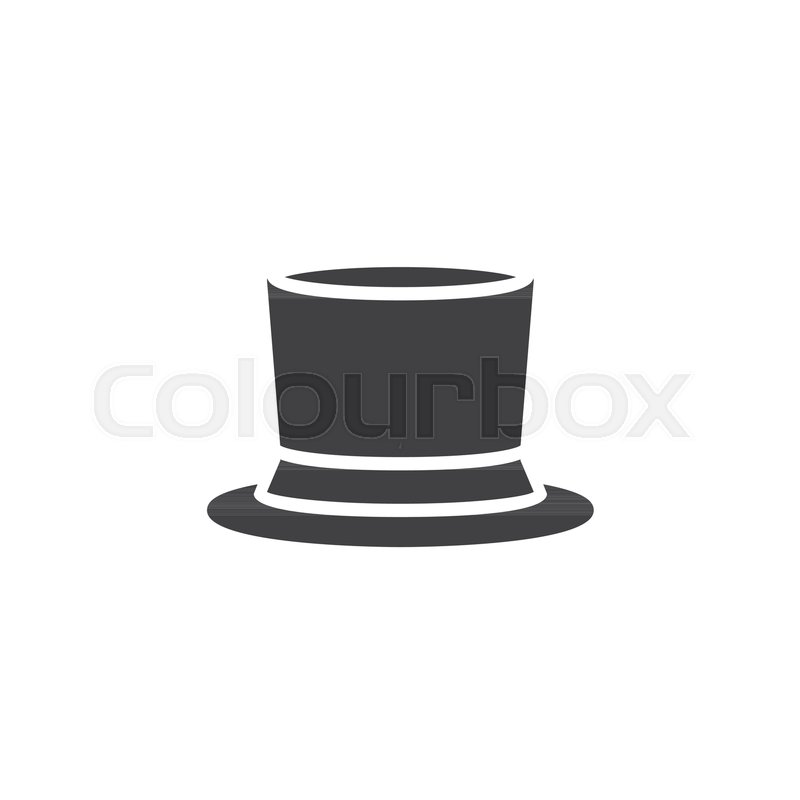 800x800 Top Hat Icon Vector, Filled Flat Sign, Stock Vector Colourbox