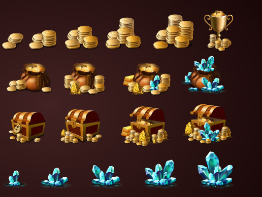516x389 Coins And Crystals Icon Pack Hd