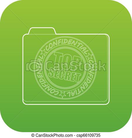 450x470 Top Secret Icon Green Vector Isolated On White Background