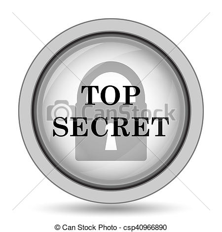 450x470 Top Secret Icon Internet Button On White Background