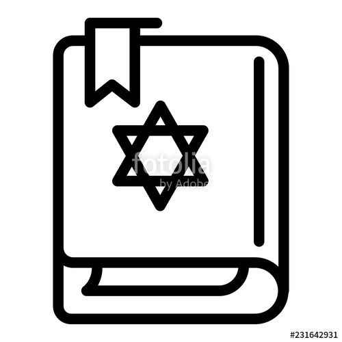 500x500 Torah Book Icon Outline Torah Book Vector Icon For Web Design