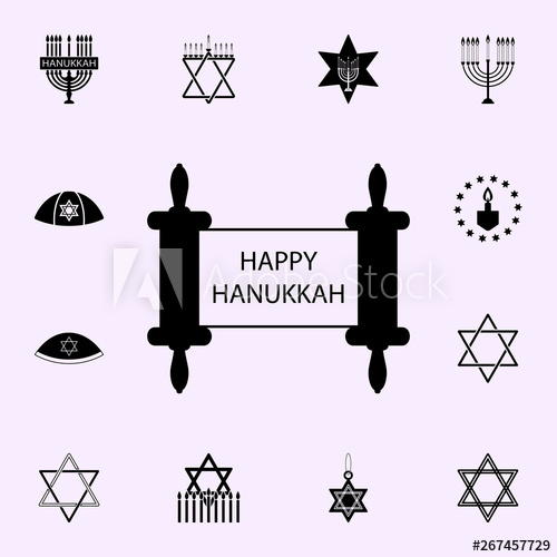 500x500 Happy Hanukkah Torah Icon Hanukkah Icons Universal Set For Web