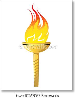 292x382 Olympic Torch Icon, Art Print Barewalls Posters Prints