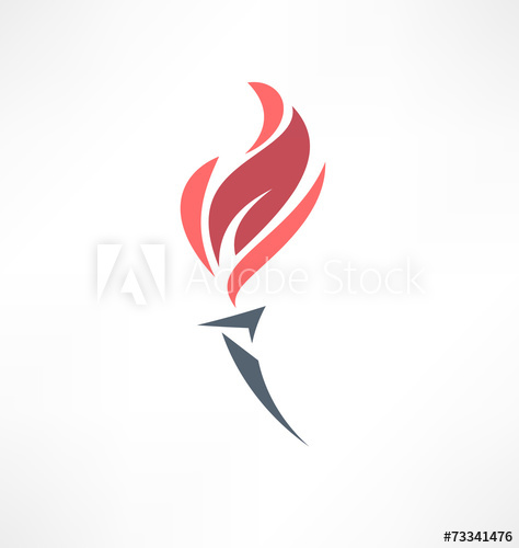 474x500 Torch Icon Logo Design