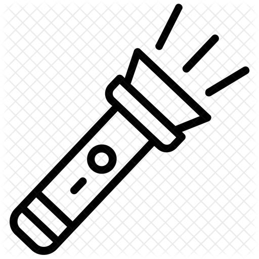 512x512 Torch Light Icon Of Line Style
