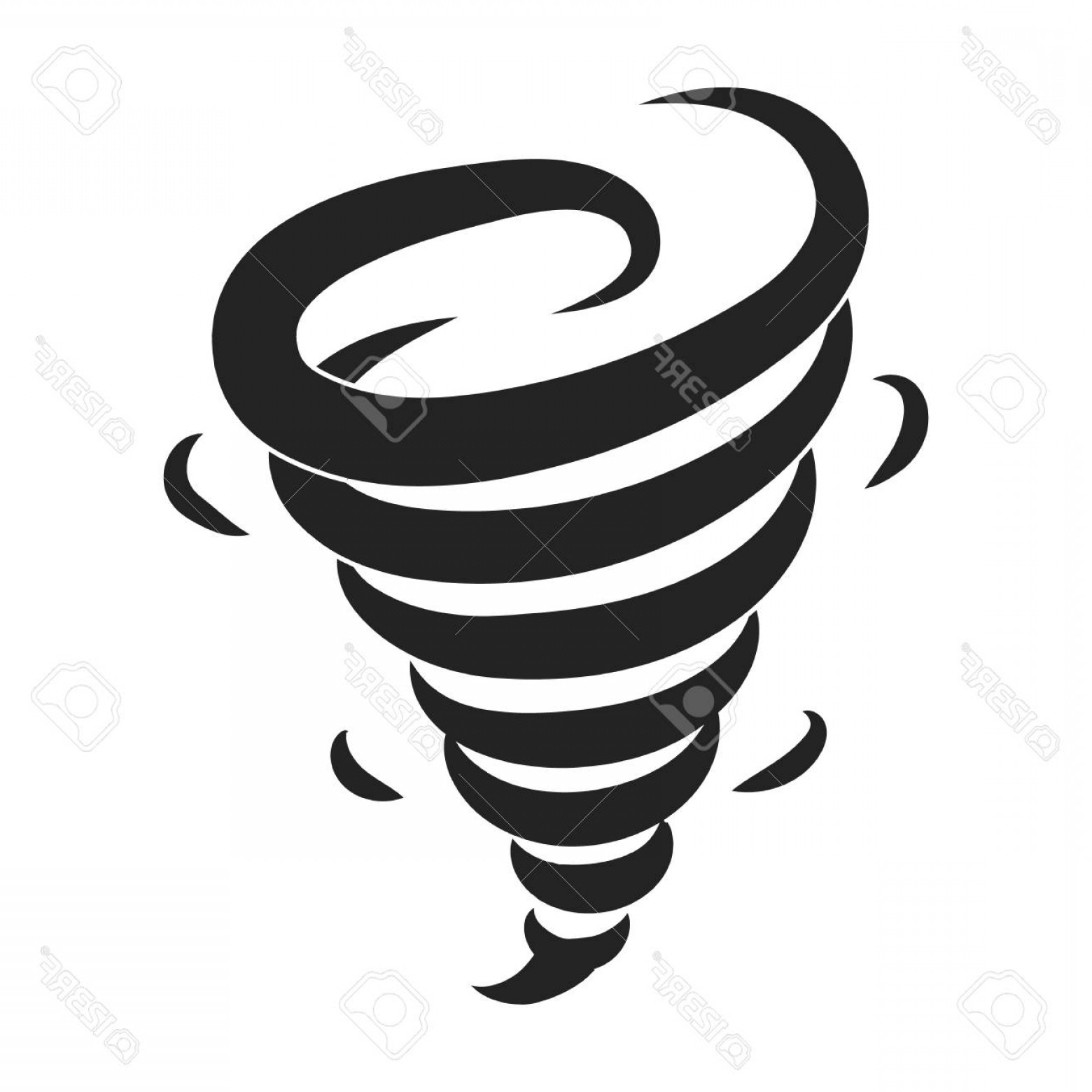 1560x1560 Photostock Vector Tornado Icon In Black Style Isolated On White