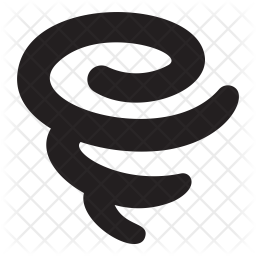 256x256 Tornado Icon Of Glyph Style