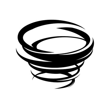 450x450 Tornado Icon, Vector Symbol In Flat, Outline And Isometric Style