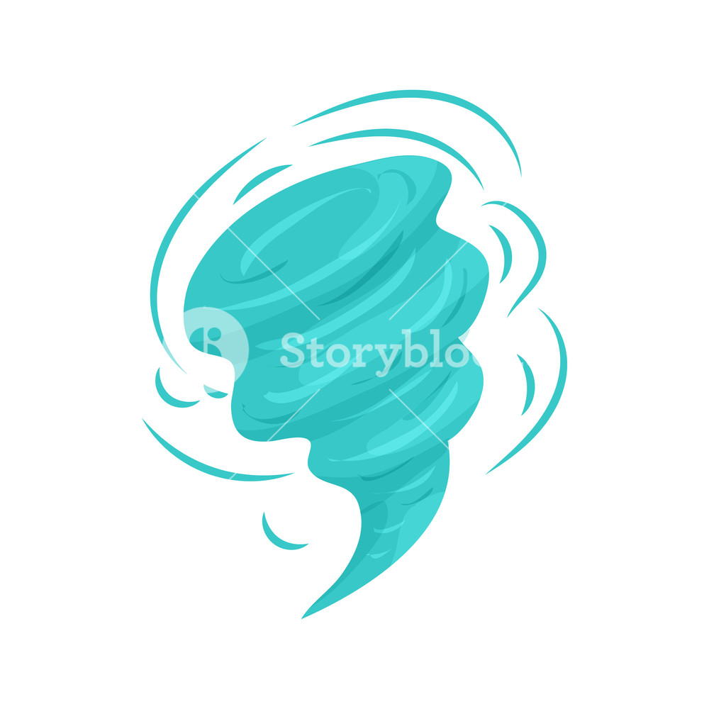 1000x1000 Tornado Icon In Cartoon Style On A White Background Royalty Free