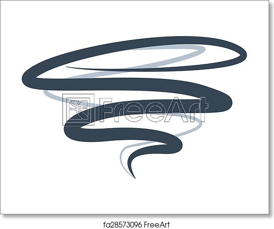 560x470 Free Art Print Of Tornado Spiral Vector Symbol Icon Of Hurricane